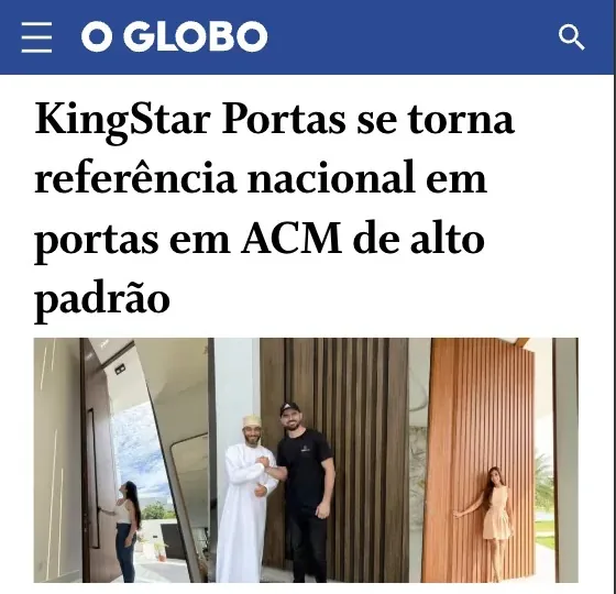 Matéria do O Globo sobre a KingStar Portas